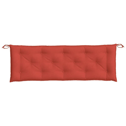 Cuscino Panca da Giardino Rosso MÃ©lange 150x50x7 cm in Tessuto