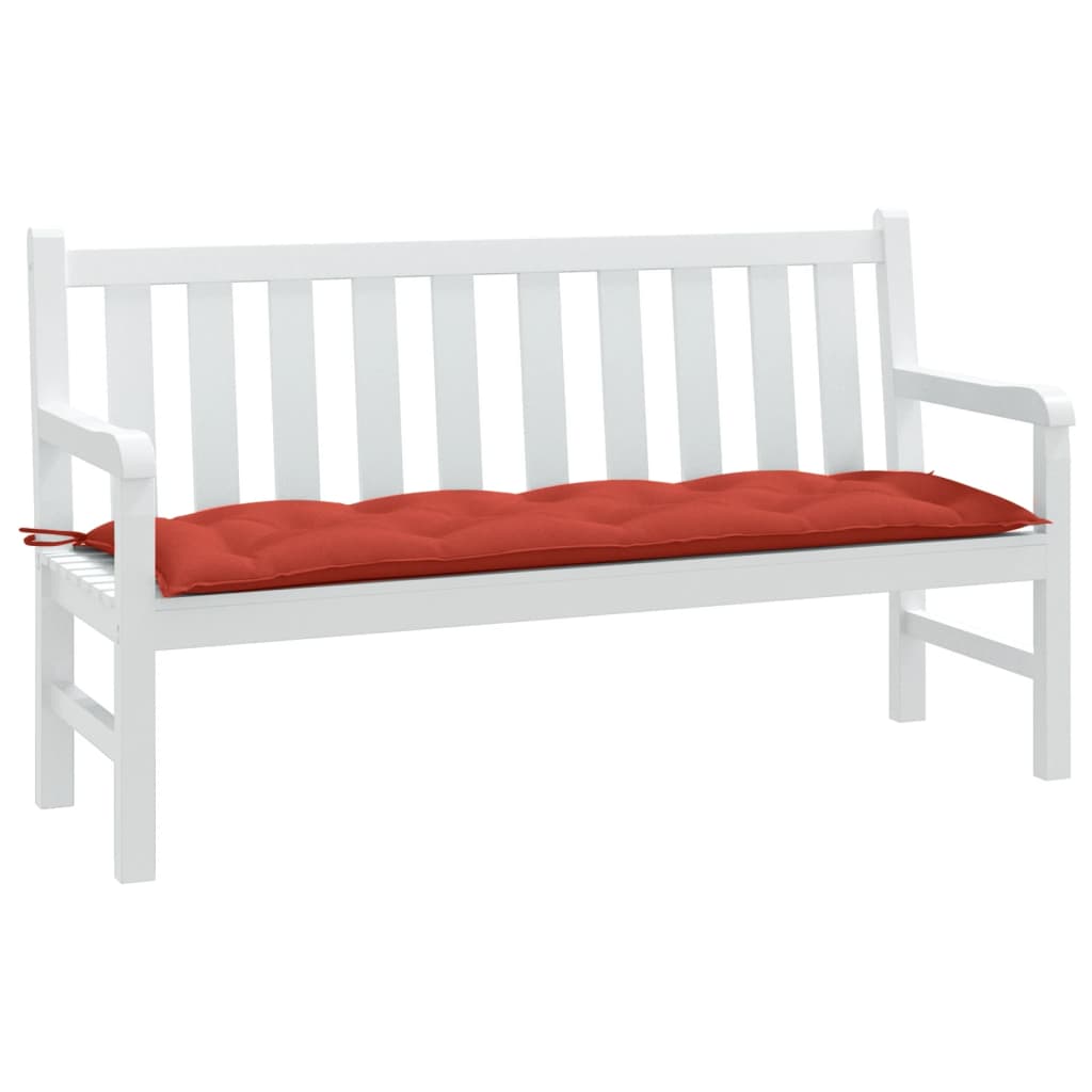 Cuscino Panca da Giardino Rosso MÃ©lange 150x50x7 cm in Tessuto