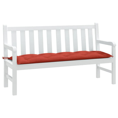 Cuscino Panca da Giardino Rosso MÃ©lange 150x50x7 cm in Tessuto