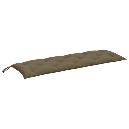 Cuscino Panca da Giardino Tortora MÃ©lange 150x50x7cm in Tessuto