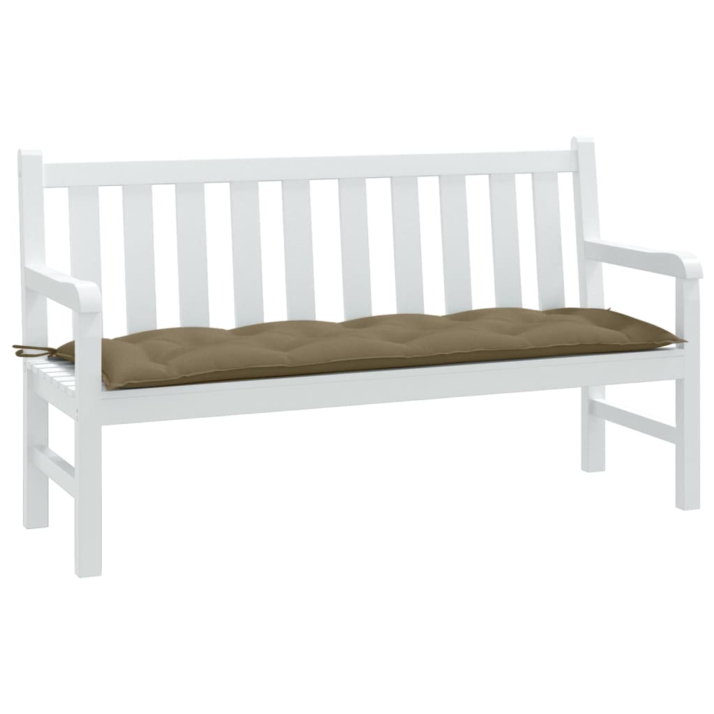Cuscino Panca da Giardino Tortora MÃ©lange 150x50x7cm in Tessuto