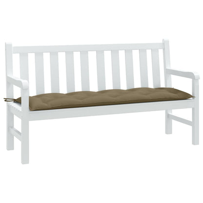 Cuscino Panca da Giardino Tortora MÃ©lange 150x50x7cm in Tessuto
