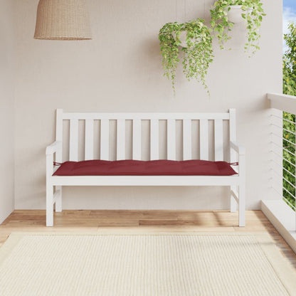 Cuscino Panca da Giardino Rosso Vino MÃ©lange 150x50x7cm Tessuto