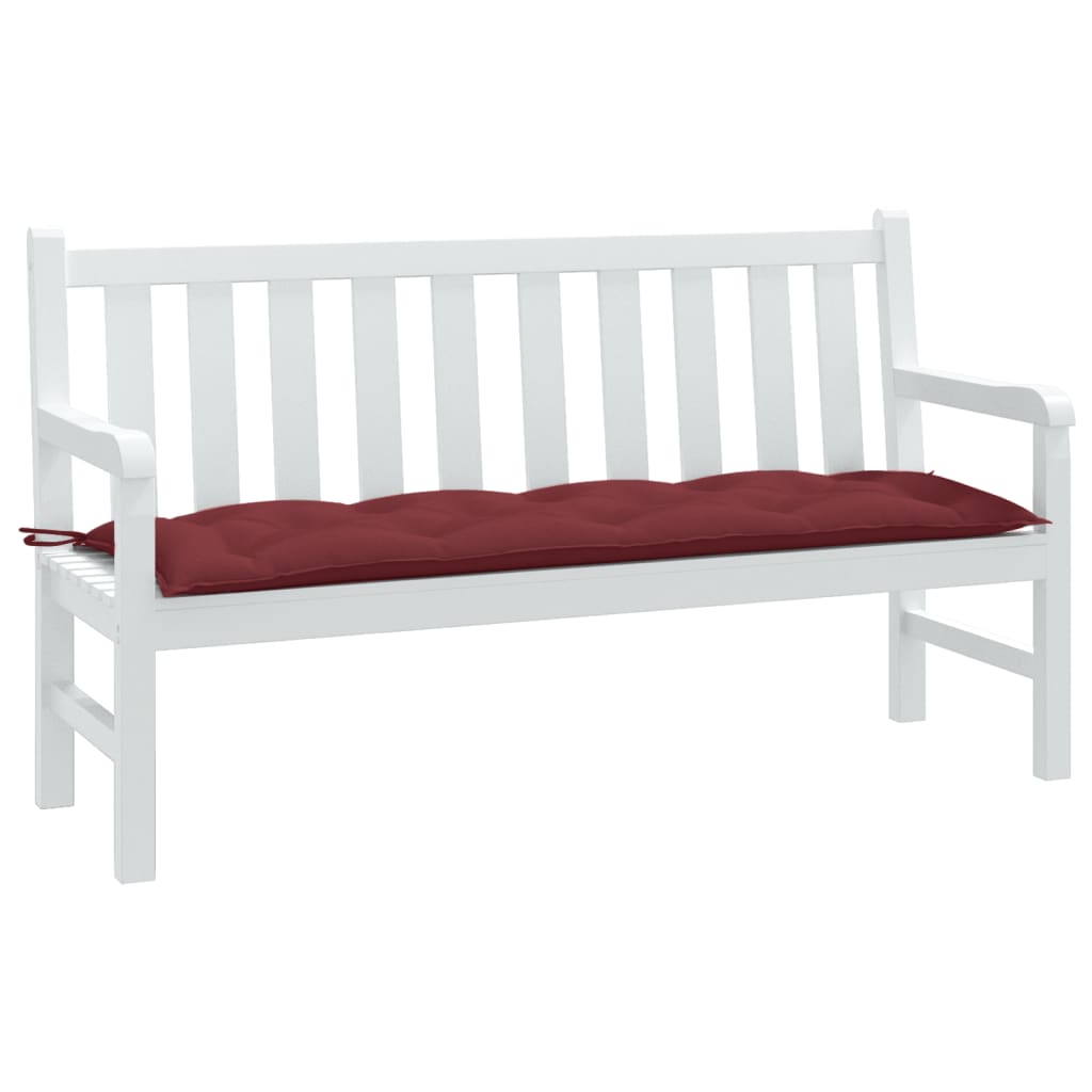 Cuscino Panca da Giardino Rosso Vino MÃ©lange 150x50x7cm Tessuto