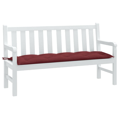 Cuscino Panca da Giardino Rosso Vino MÃ©lange 150x50x7cm Tessuto