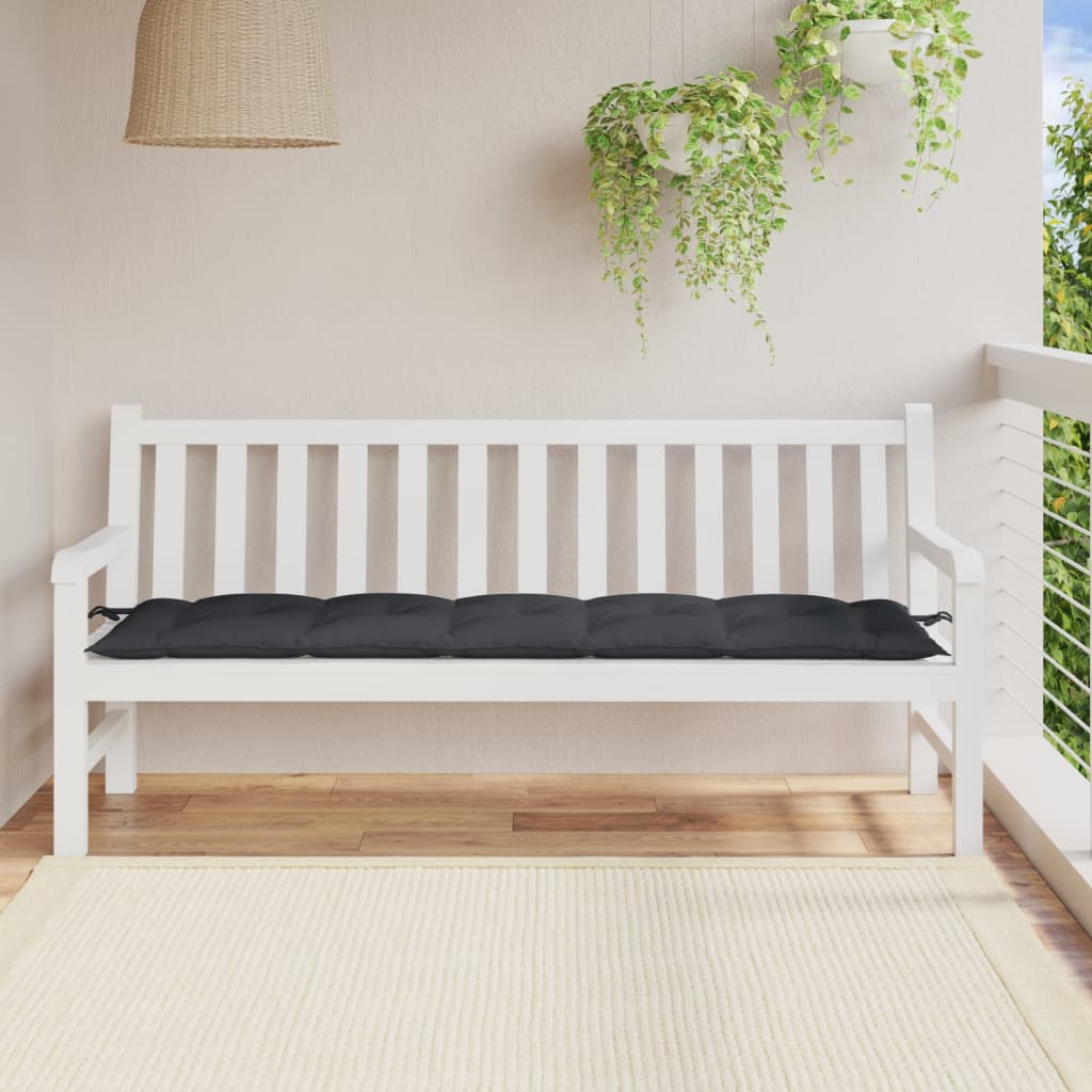Cuscino Panca da Giardino Antracite MÃ©lange 100x50x7cm Tessuto