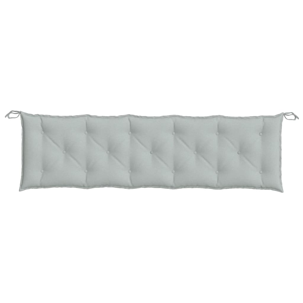 Cuscino Panca Giardino Grigio Chiaro MÃ©lange 180x50x7cm Tessuto