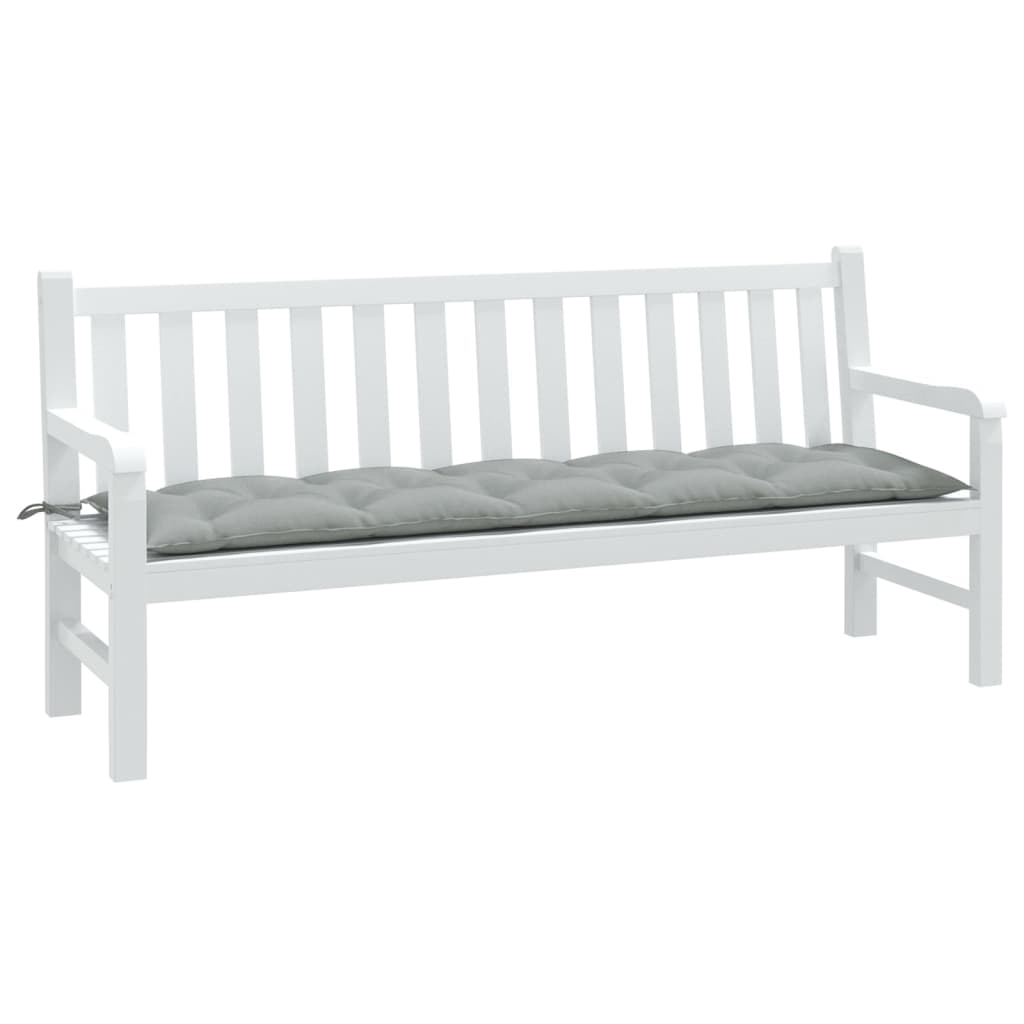 Cuscino Panca Giardino Grigio Chiaro MÃ©lange 180x50x7cm Tessuto
