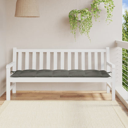 Cuscino Panca Giardino Grigio Scuro MÃ©lange 180x50x7 cm Tessuto