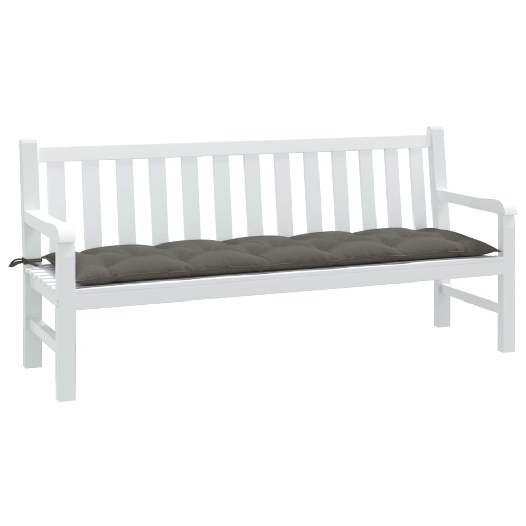 Cuscino Panca Giardino Grigio Scuro MÃ©lange 180x50x7 cm Tessuto