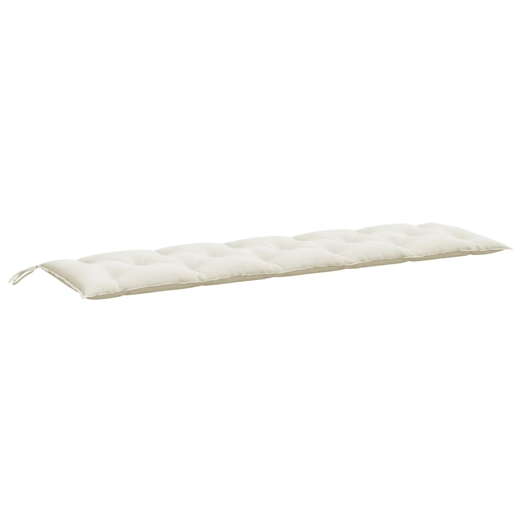 Cuscino Panca da Giardino Crema MÃ©lange 180x50x7 cm in Tessuto