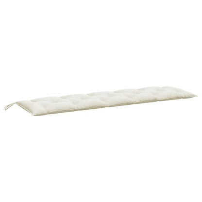 Cuscino Panca da Giardino Crema MÃ©lange 180x50x7 cm in Tessuto