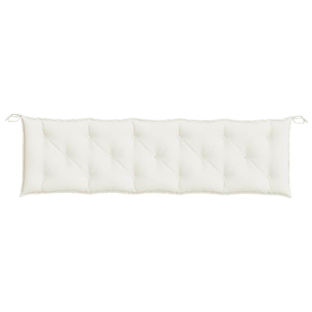 Cuscino Panca da Giardino Crema MÃ©lange 180x50x7 cm in Tessuto