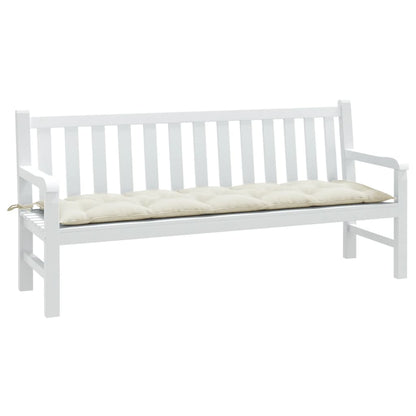 Cuscino Panca da Giardino Crema MÃ©lange 180x50x7 cm in Tessuto