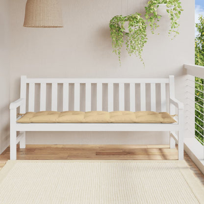 Cuscino Panca da Giardino Beige MÃ©lange 180x50x7 cm in Tessuto