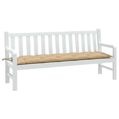 Cuscino Panca da Giardino Beige MÃ©lange 180x50x7 cm in Tessuto