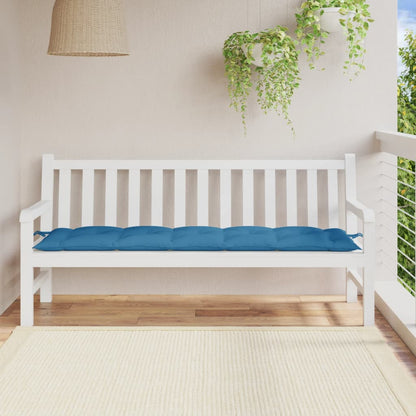 Cuscino Panca da Giardino Blu MÃ©lange 180x50x7 cm in Tessuto