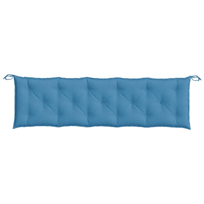 Cuscino Panca da Giardino Blu MÃ©lange 180x50x7 cm in Tessuto