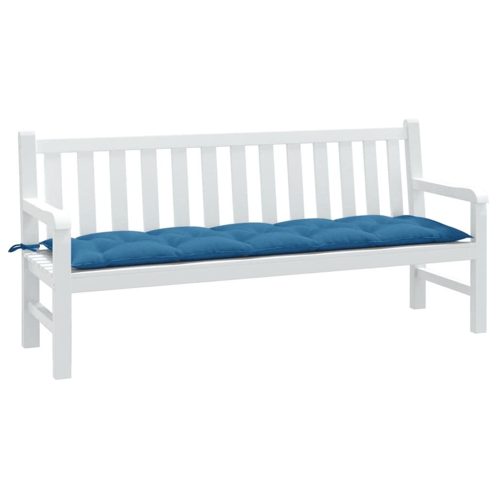 Cuscino Panca da Giardino Blu MÃ©lange 180x50x7 cm in Tessuto