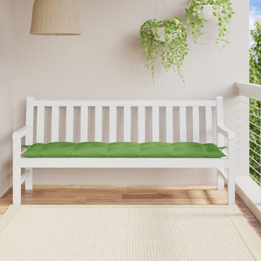 Cuscino Panca da Giardino Verde MÃ©lange 180x50x7 cm in Tessuto