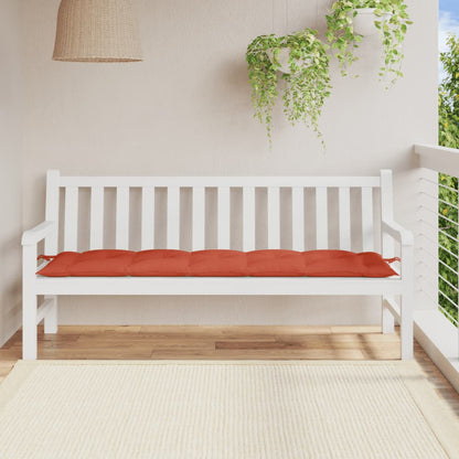 Cuscino Panca da Giardino Rosso MÃ©lange 180x50x7 cm in Tessuto