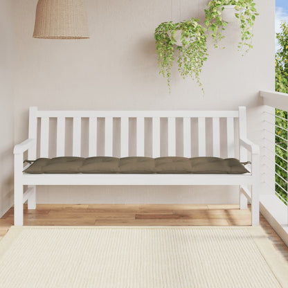 Cuscino Panca da Giardino Tortora MÃ©lange 180x50x7cm in Tessuto