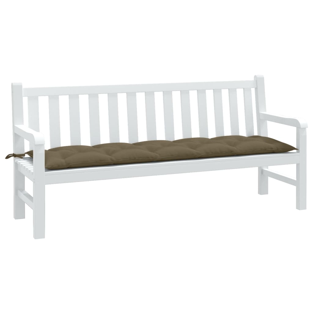 Cuscino Panca da Giardino Tortora MÃ©lange 180x50x7cm in Tessuto