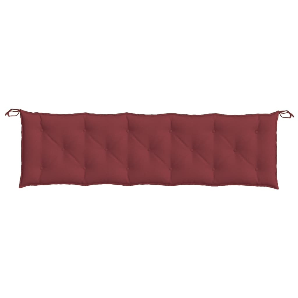 Cuscino Panca da Giardino Rosso Vino MÃ©lange 180x50x7cm Tessuto