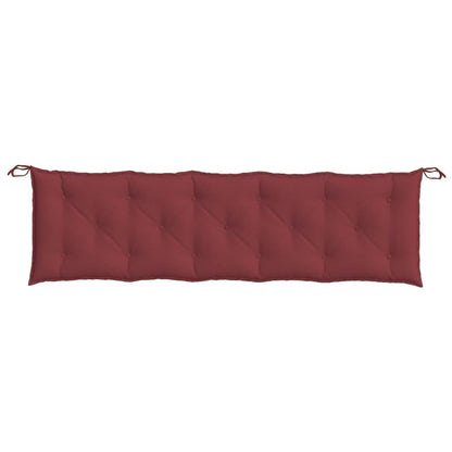 Cuscino Panca da Giardino Rosso Vino MÃ©lange 180x50x7cm Tessuto