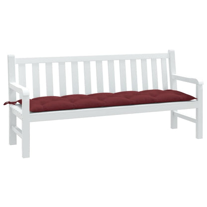 Cuscino Panca da Giardino Rosso Vino MÃ©lange 180x50x7cm Tessuto
