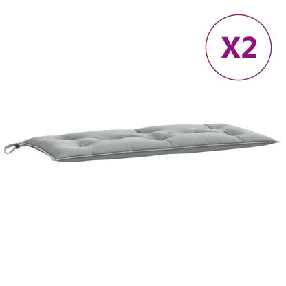 Cuscini Panca Giardino 2pz Grigio Chiaro MÃ©lange 100x50x7 cm