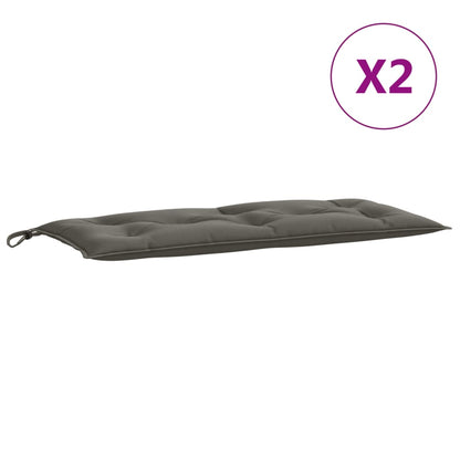 Cuscini Panca Giardino 2pz Grigio Scuro MÃ©lange 100x50x7 cm