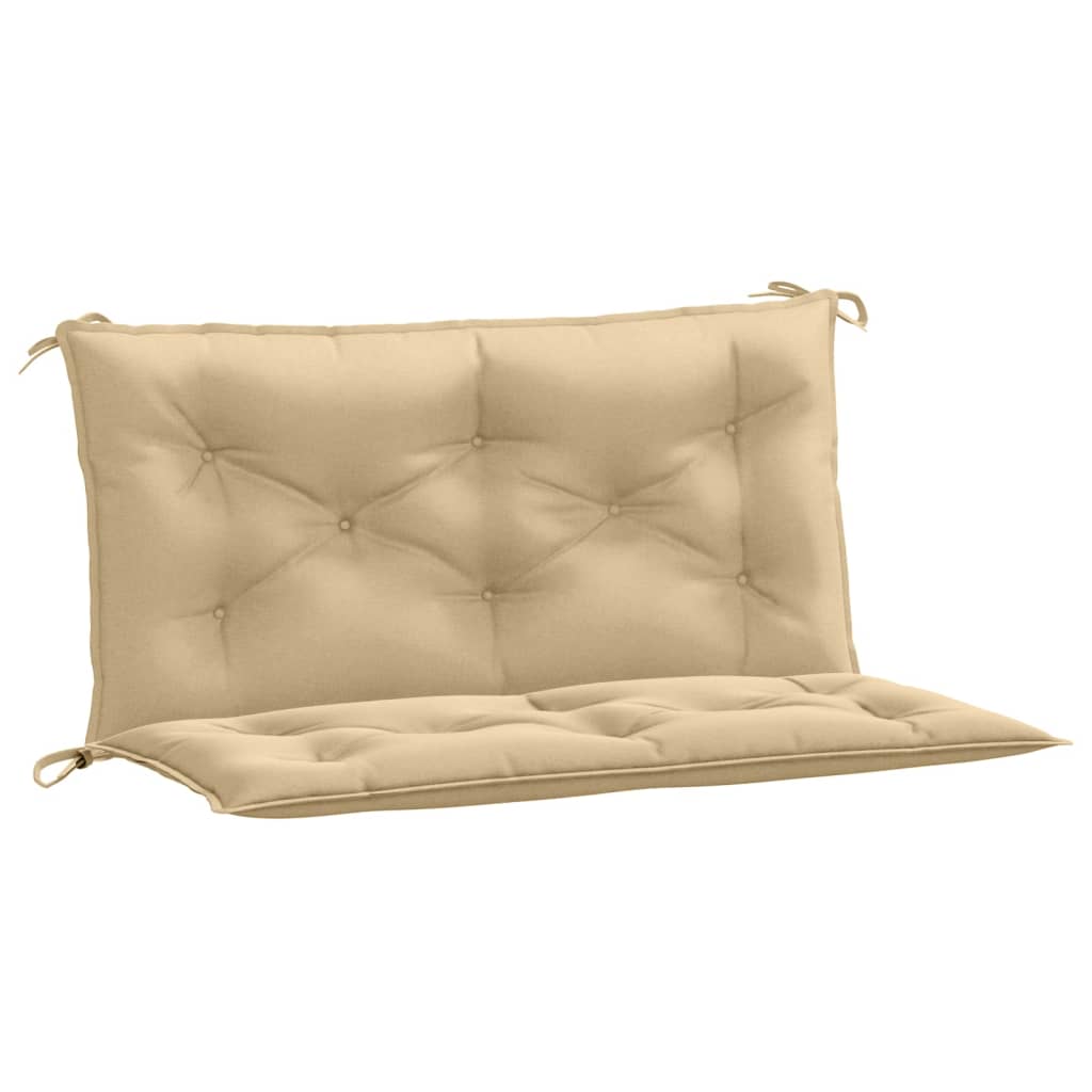 Cuscini Panca Giardino 2pz Beige MÃ©lange 100x50x7cm Tessuto