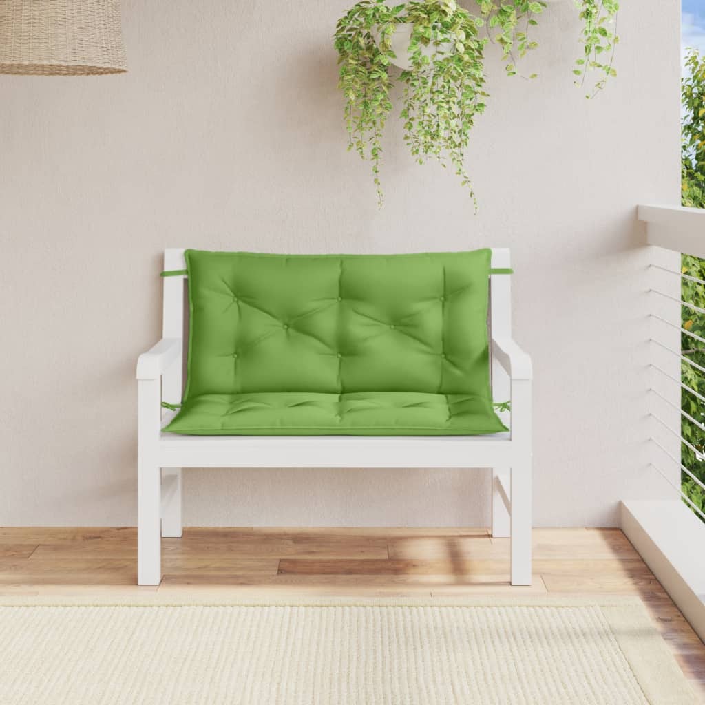 Cuscini Panca Giardino 2pz Verde MÃ©lange 100x50x7cm Tessuto