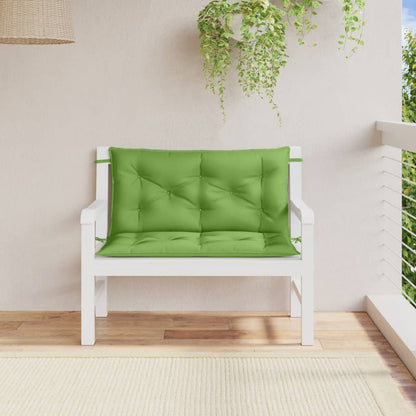 Cuscini Panca Giardino 2pz Verde MÃ©lange 100x50x7cm Tessuto