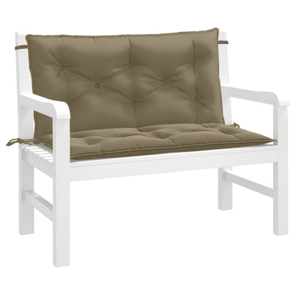 Cuscini Panca Giardino 2pz Tortora MÃ©lange 100x50x7cm Tessuto