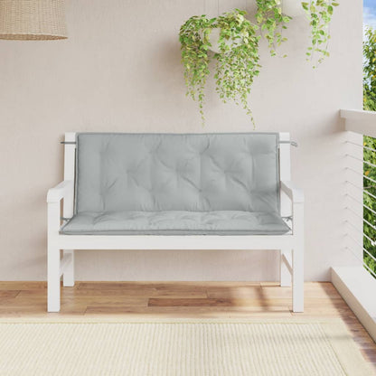 Cuscini Panca Giardino 2pz Grigio Chiaro MÃƒÂ©lange 120x50x7cm
