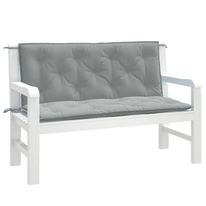 Cuscini Panca Giardino 2pz Grigio Chiaro MÃƒÂ©lange 120x50x7cm