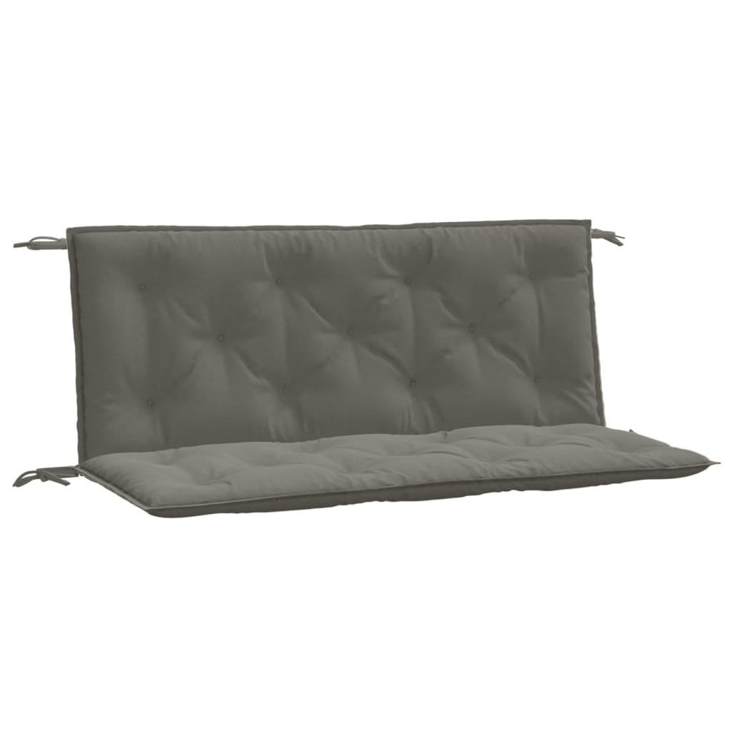 Cuscini Panca Giardino 2pz Grigio Scuro MÃ©lange 120x50x7 cm