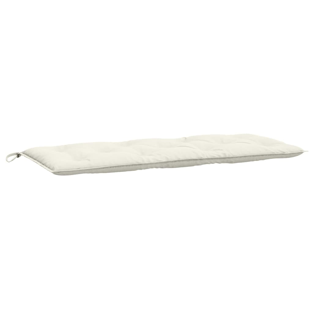 Cuscini Panca Giardino 2pz Crema MÃ©lange 120x50x7 cm in Tessuto
