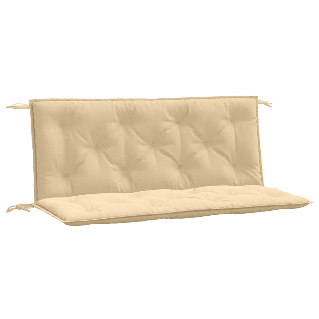 Cuscini Panca Giardino 2pz Beige MÃ©lange 120x50x7 cm in Tessuto