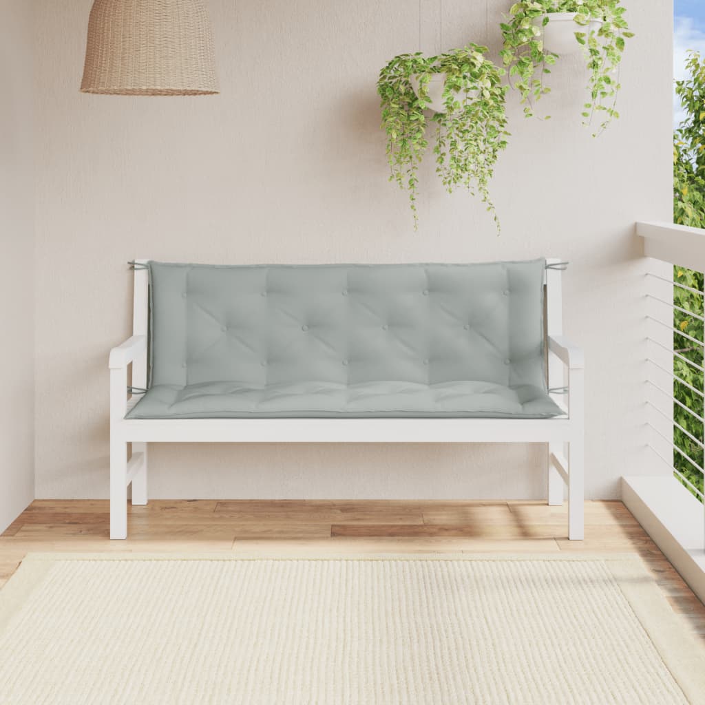 Cuscini Panca Giardino 2pz Grigio Chiaro MÃ©lange 150x50x7 cm