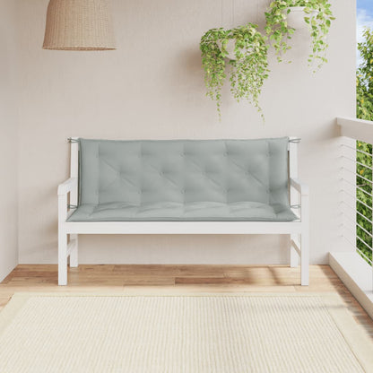 Cuscini Panca Giardino 2pz Grigio Chiaro MÃ©lange 150x50x7 cm