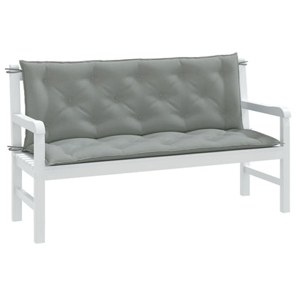 Cuscini Panca Giardino 2pz Grigio Chiaro MÃ©lange 150x50x7 cm