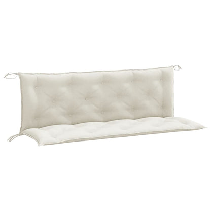 Cuscini Panca Giardino 2pz Crema MÃ©lange 150x50x7 cm Tessuto