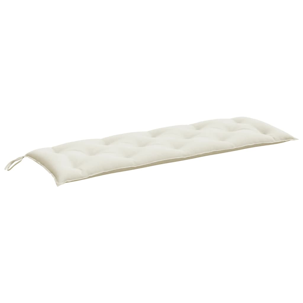Cuscini Panca Giardino 2pz Crema MÃ©lange 150x50x7 cm Tessuto