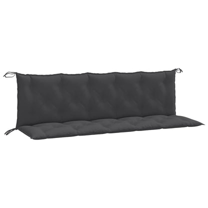 Cuscini Panca Giardino 2pz Antracite MÃ©lange 180x50x7cm Tessuto