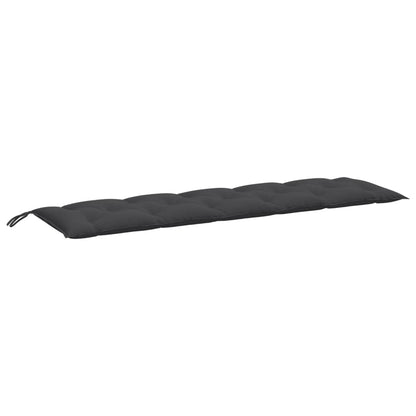 Cuscini Panca Giardino 2pz Antracite MÃ©lange 180x50x7cm Tessuto