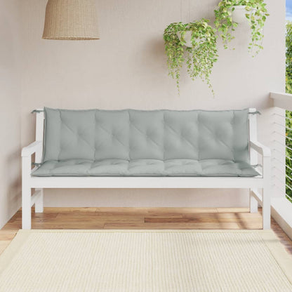 Cuscini Panca Giardino 2pz Grigio Chiaro MÃ©lange 180x50x7 cm
