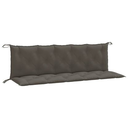 Cuscini Panca Giardino 2pz Grigio Scuro MÃ©lange 180x50x7 cm